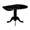 International Concepts Round 42 in Round Dual Drop Leaf Pedestal Table, Black, 42 W, 42 L, 29.5 in H, Wood, Black T46-42DP - alternate 8